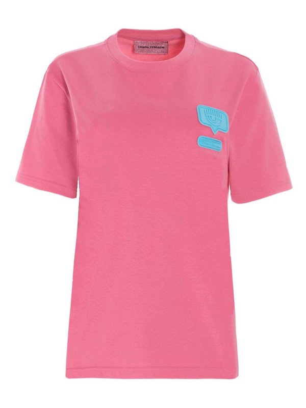 CHIARA FERRAGNI: t-shirts - Eyelike T-shirt in pink