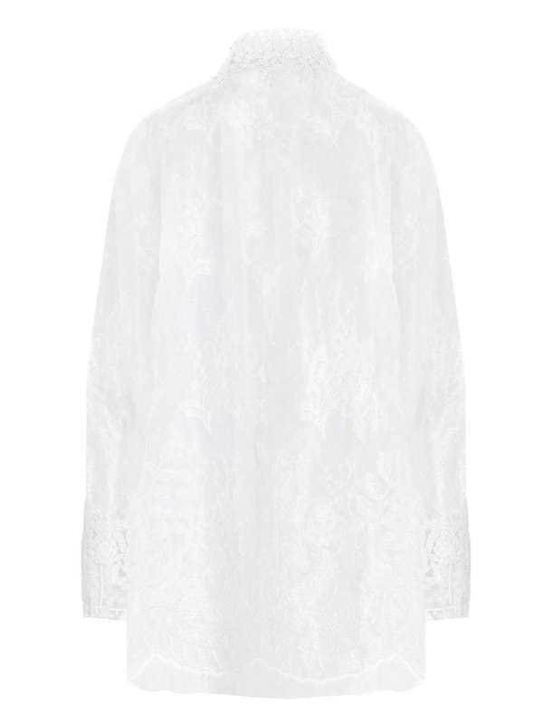 ERMANNO SCERVINO: shirts online - Macramé lace inserts shirt in white