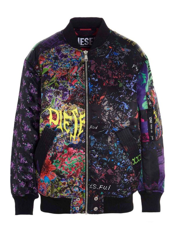 DIESEL: ボンバージャケット - ボンバージャケット - マルチカラー