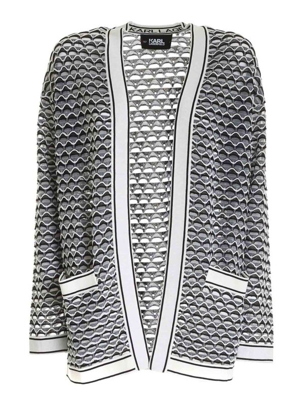 KARL LAGERFELD: Cardigans - Cardigan - Schwarz
