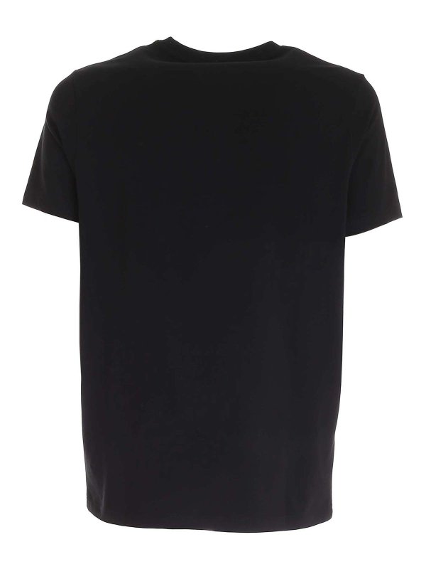 KARL LAGERFELD: t-shirts online - White print T-shirt in black