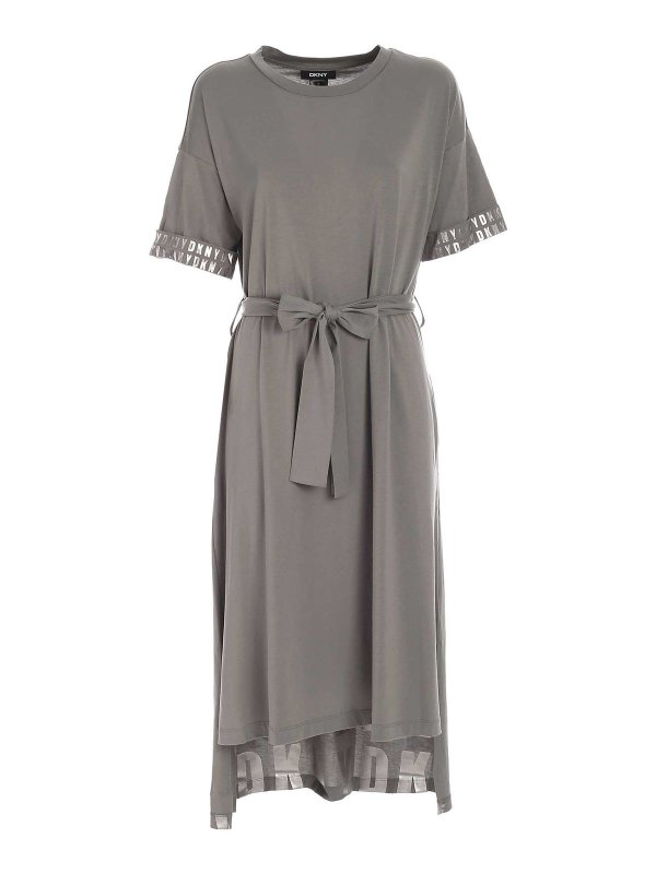 DKNY: Vestidos largos - Vestido Largo - Gris