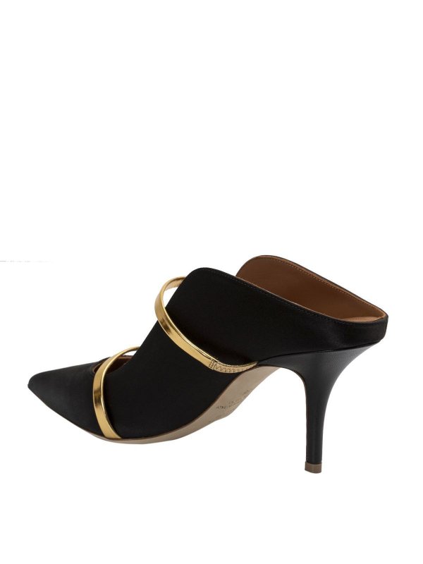 Malone Souliers: mules shoes online - Maureen 70mm mules in black and gold