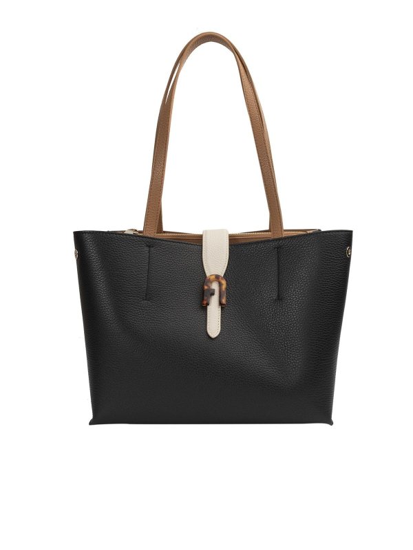 FURLA: totes bags - M Sofia shopping bag in black