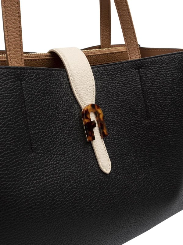 M Sofia shopping bag in black shop online: FURLA