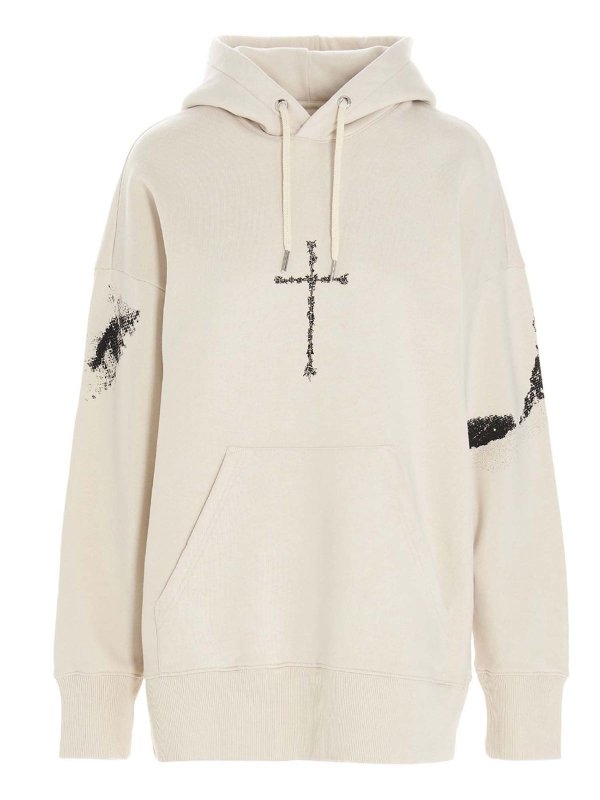 GIVENCHY: Sweatshirts und Pullover - Sweatshirt - Creme