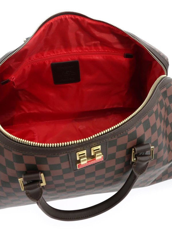 Borsa da viaggio marrone e nera shop online: SPRAYGROUND