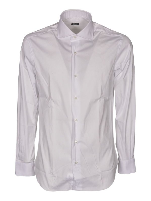 BARBA: camicie - Camicia manica lunga bianca