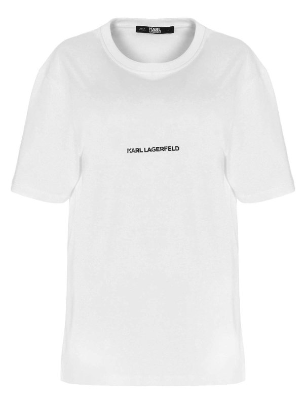 KARL LAGERFELD: Tシャツ - Tシャツ - 白