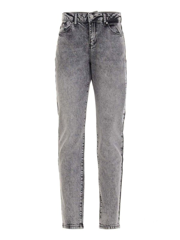 KARL LAGERFELD: ストレートジーンズ - ストレートジーンズ - グレー