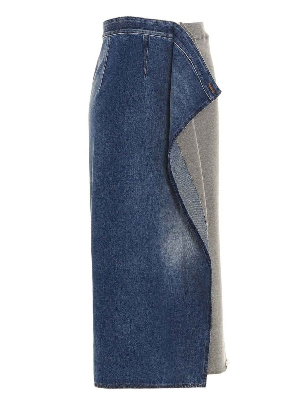 MM6 Maison Margiela ロングスカート - ブルー|S52MA0120STN984961