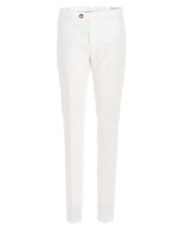 BRUNELLO CUCINELLI: カジュアルトラウザー - カジュアルパンツ - 白