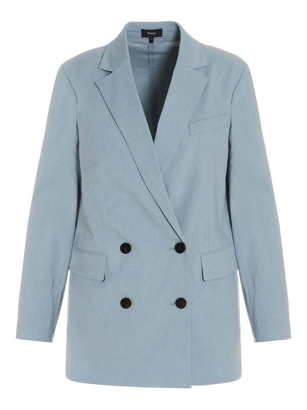 Theory: blazers - Piazza jacket in light blue