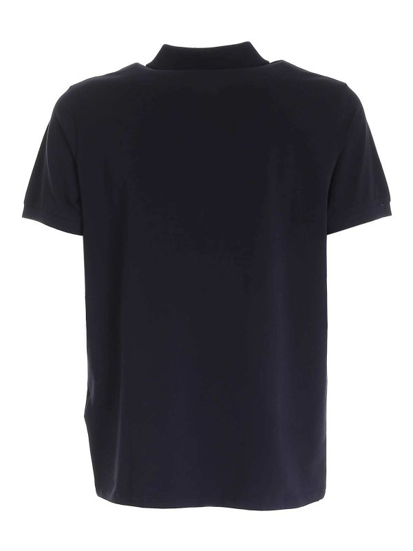 KARL LAGERFELD: polo shirts online - Rubberized logo polo shirt in blue