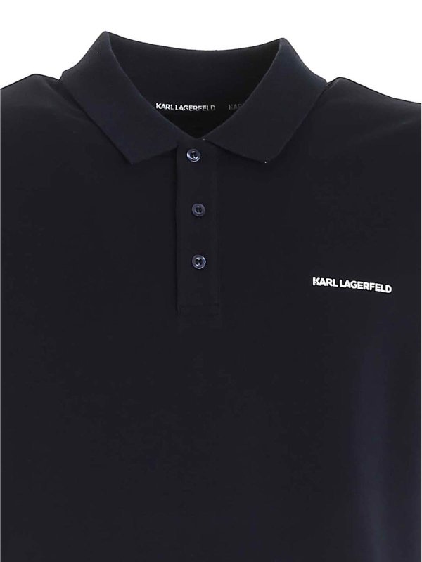 iKRIX KARL LAGERFELD: polo shirts - Rubberized logo polo shirt in blue