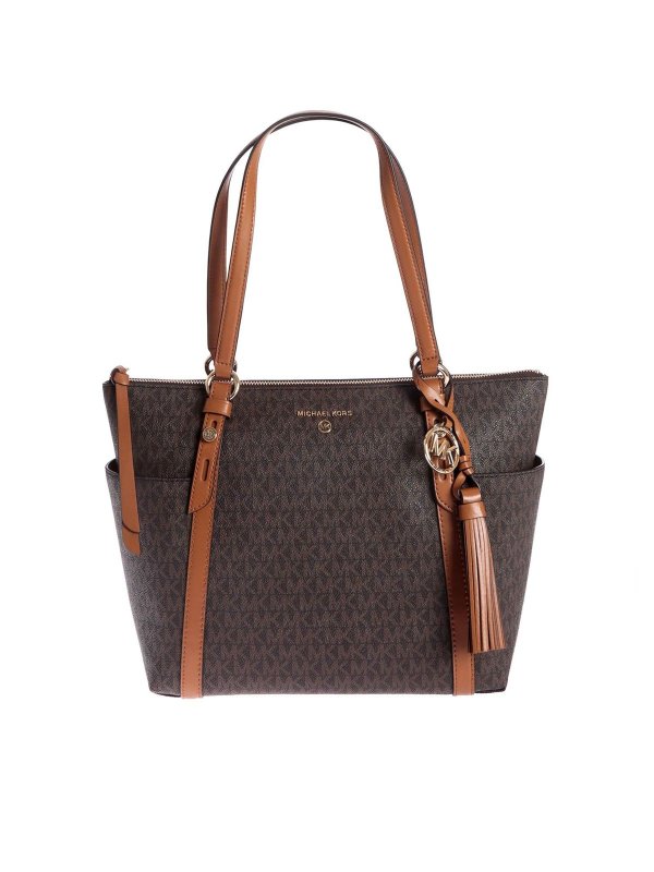 MICHAEL KORS: shopper - Borsa Nomad marrone