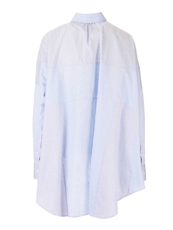 LOEWE: shirts online - Patchwork shirt in light blue