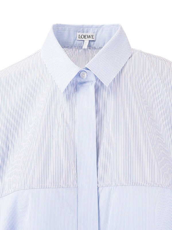 iKRIX LOEWE: shirts - Patchwork shirt in light blue