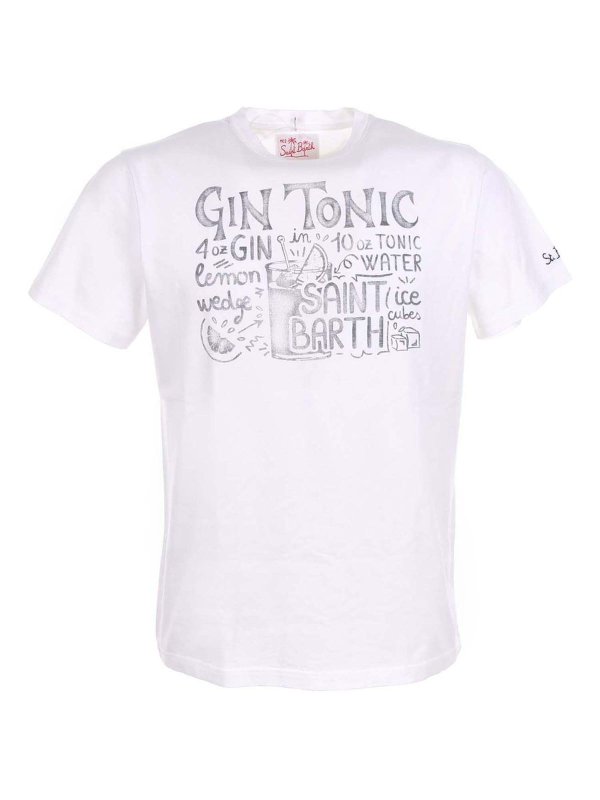 MC2 SAINT BARTH: t-shirts - Gin Tonic T-shirt in white