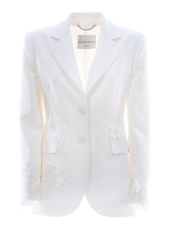 ERMANNO SCERVINO: Blazer - Blazer - Weiß