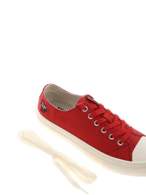 Zebra embroidery Kinsey sneakers in red shop online: PS BY PAUL SMITH