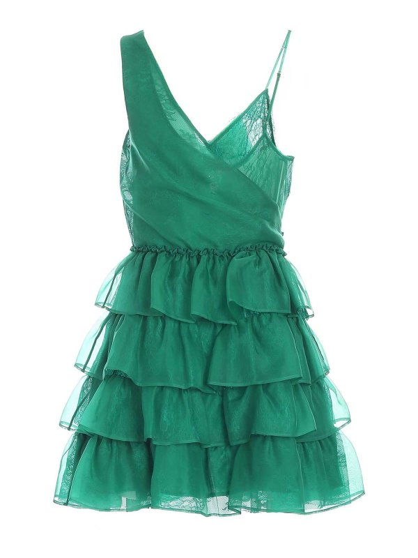 ERMANNO SCERVINO: short dresses online - Flounced dress in green