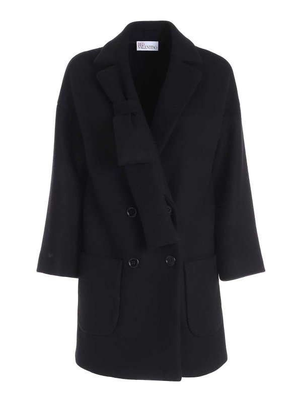 VALENTINO RED: ニーレングスコート - 膝丈コート - 黒