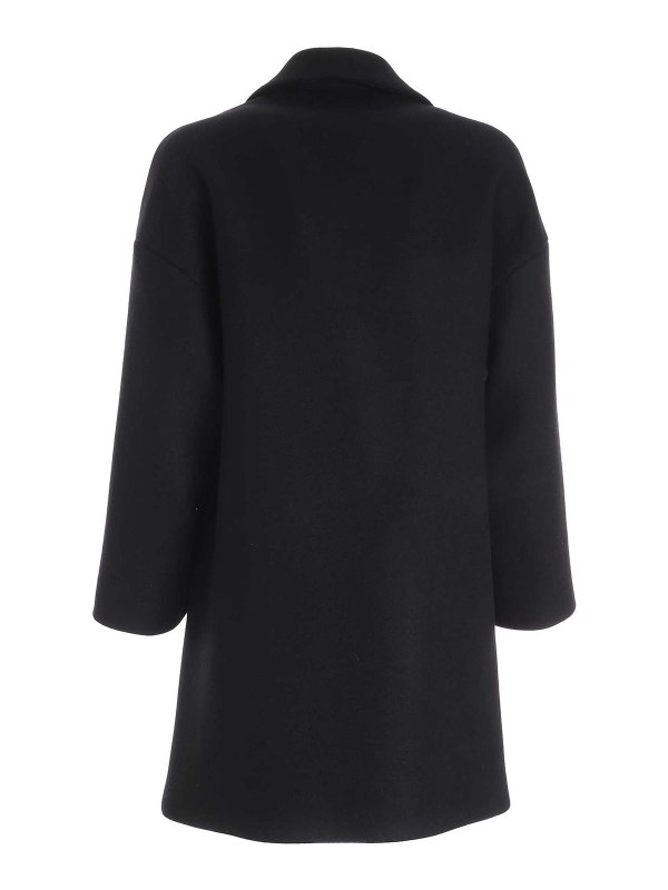 VALENTINO RED: ニーレングスコート online - 膝丈コート - 黒