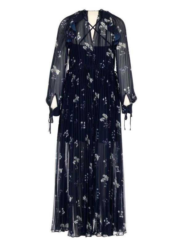 Self Portrait: maxi dresses online - Blue maxi dress in blue