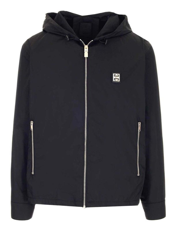 GIVENCHY: casual jackets - Logo rivet jacket in black