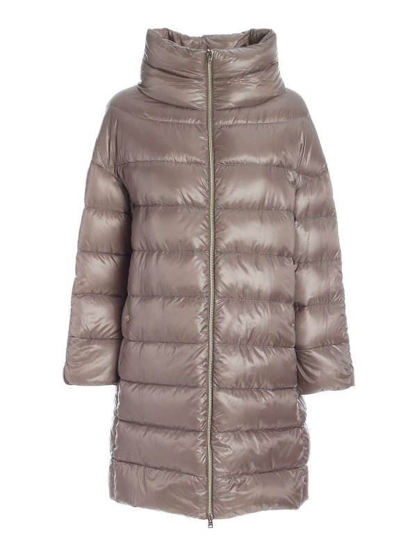 HERNO: padded coats - Matilde padded jacket  in beige