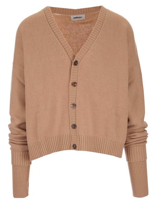 AMBUSH: Cardigans - Cardigan - Camel