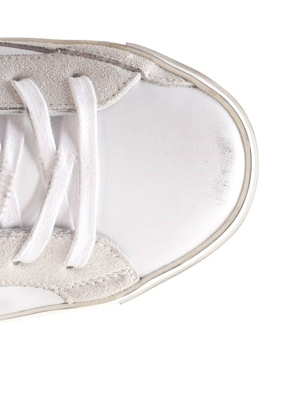 Logo sneaker in white and brown shop online: PHILIPPE MODEL