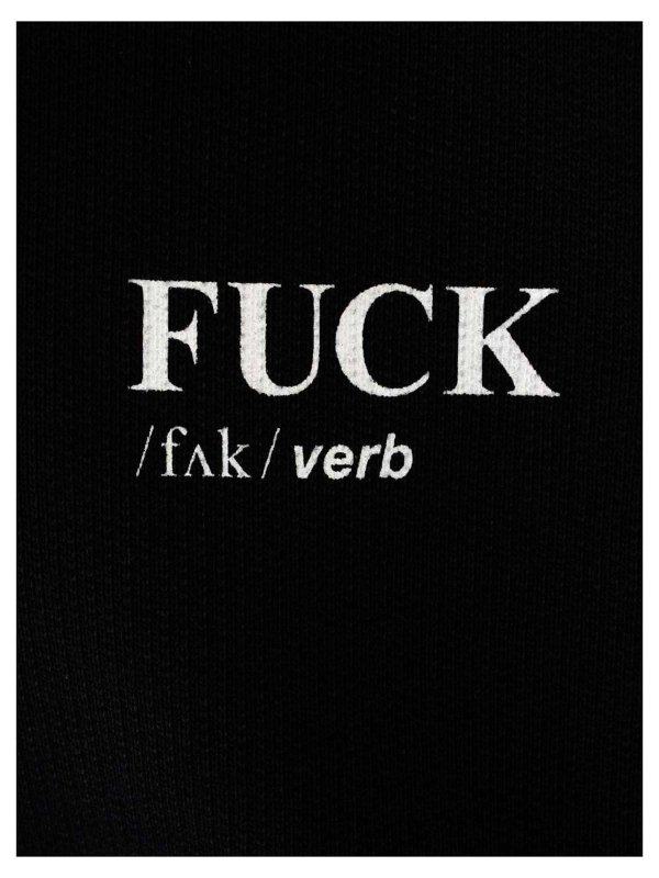iKRIX VETEMENTS: Sweatshirts & Sweaters - Fuck Definition hoodie in black