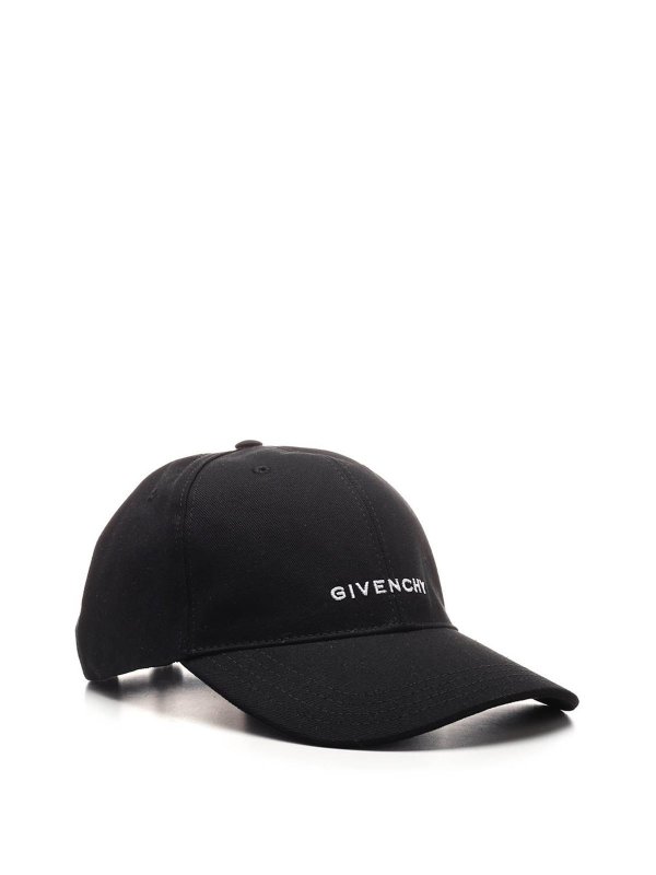 GIVENCHY: hats & caps online - Signature baseball cap in black