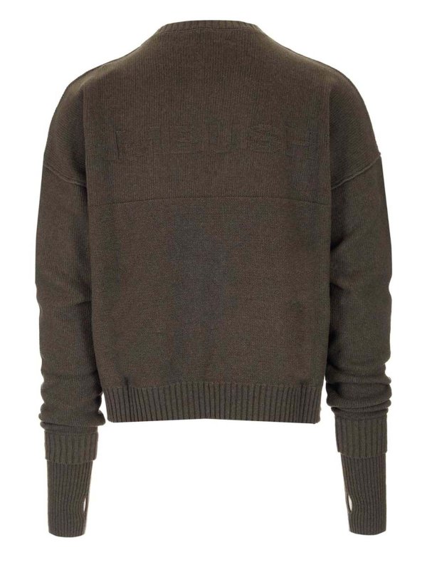 AMBUSH: Suéteres con cuello pico online - Suéter Cuello Redondo - Verde