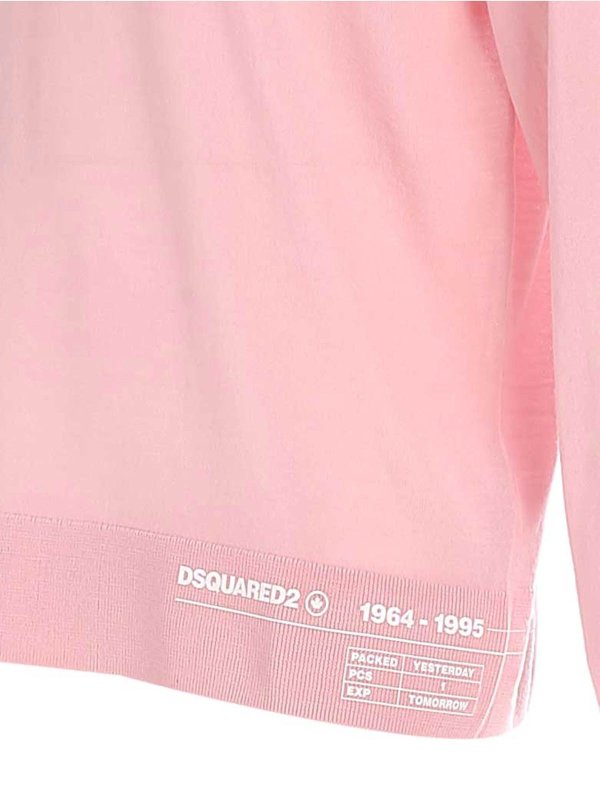iKRIX DSQUARED2: Suéteres con cuello pico - Suéter Cuello Redondo - Rosado