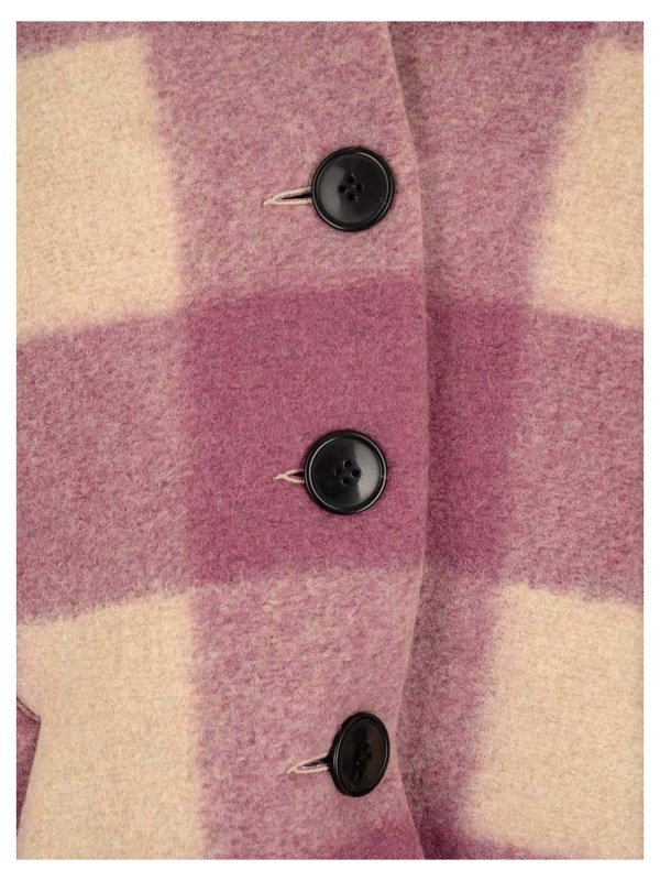iKRIX Isabel Marant Etoile: knee length coats - Gabriel coat in pink and ecru color