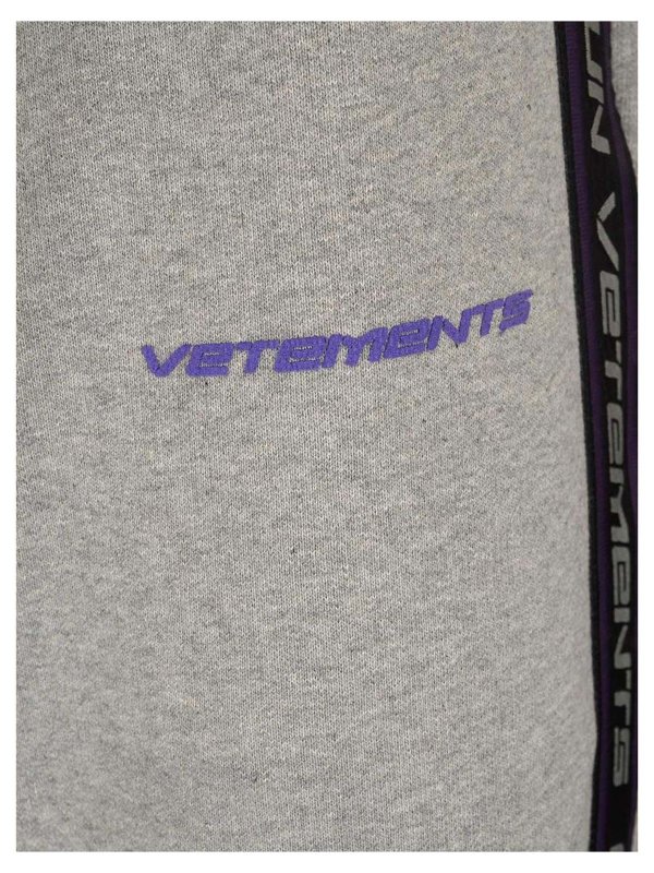 iKRIX VETEMENTS: tracksuit bottoms - Logo Tape track pants in grey
