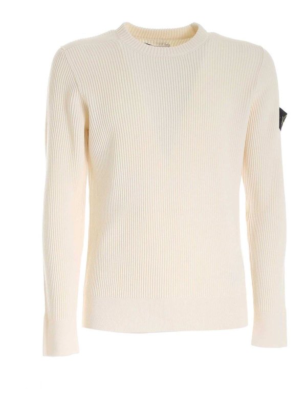 STONE ISLAND: クルーネック - クルーネック - クリーム