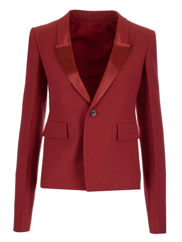 RICK OWENS HUN: ブレザー - ブレザー - 赤