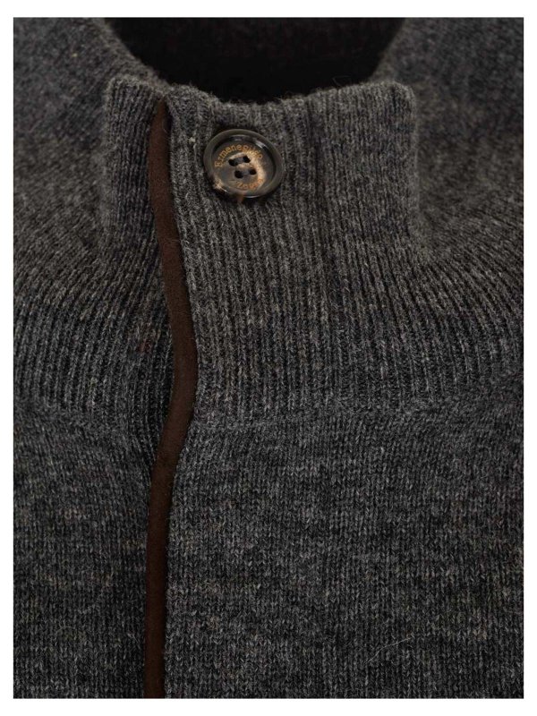 iKRIX ERMENEGILDO ZEGNA: crew necks - Button cashmere sweater in grey