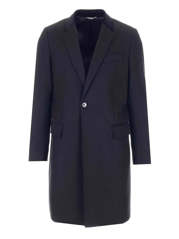 DOLCE & GABBANA: ニーレングスコート - 膝丈コート - 黒