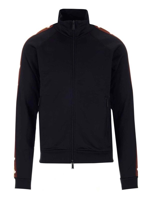 DSQUARED2: Sweatshirts & Sweaters - Logo track jacket in black