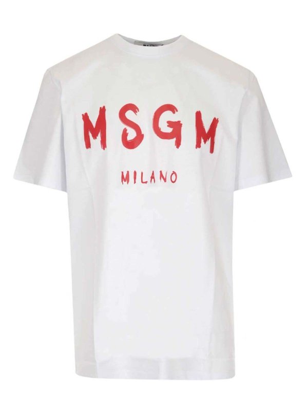 m.s.g.m.: T-shirts - T-Shirt - Weiß