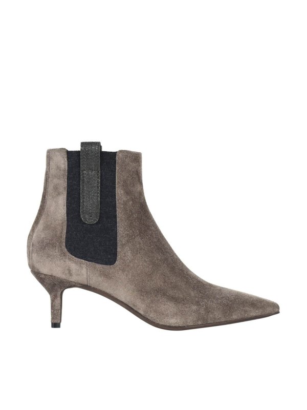 BRUNELLO CUCINELLI: ブーティー - アンクルブーツ - グレー