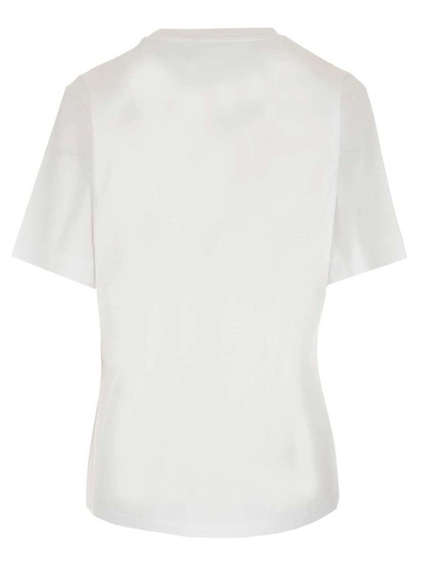 m.s.g.m.: t-shirts online - Logo t-shirt in white and black