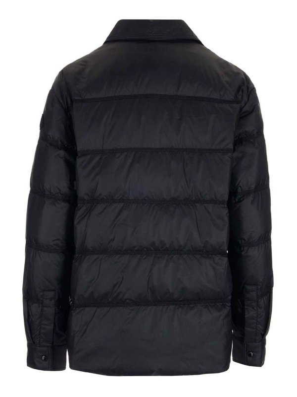 MONCLER: casual jackets online - Padded overshirt in black