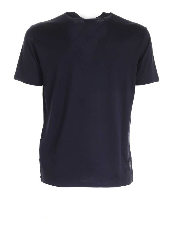 EMPORIO ARMANI: t-shirts online - Logo T-shirt in blue