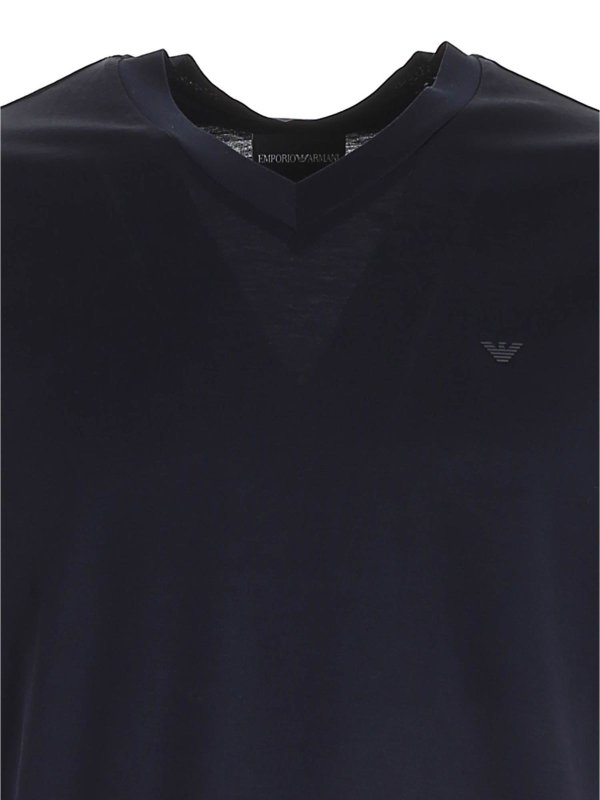 iKRIX EMPORIO ARMANI: t-shirts - Logo T-shirt in blue